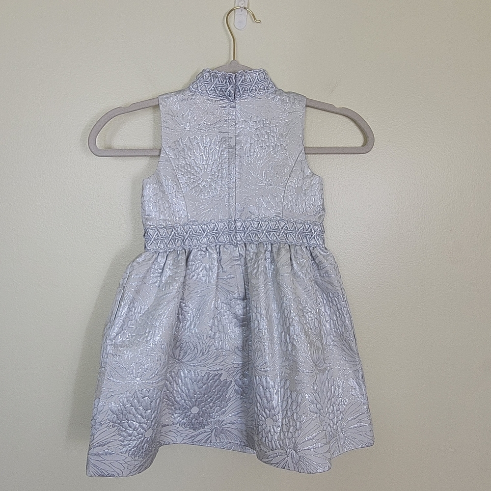 NWT Lilly Pulitzer Mini Franci Dress Seaside Gray Full Bloom Brocade Size 5 - Picture 7 of 7